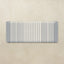 Rectangular mat with horizontal striped pattern on a beige background
