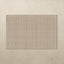 Rectangular tumbling mat with vertical striped pattern on a beige background