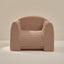 Striped armchair on a neutral background