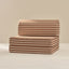 Striped sofa on a plain background