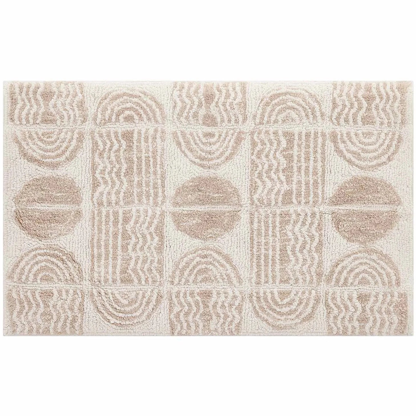 Cream best sale bath rug