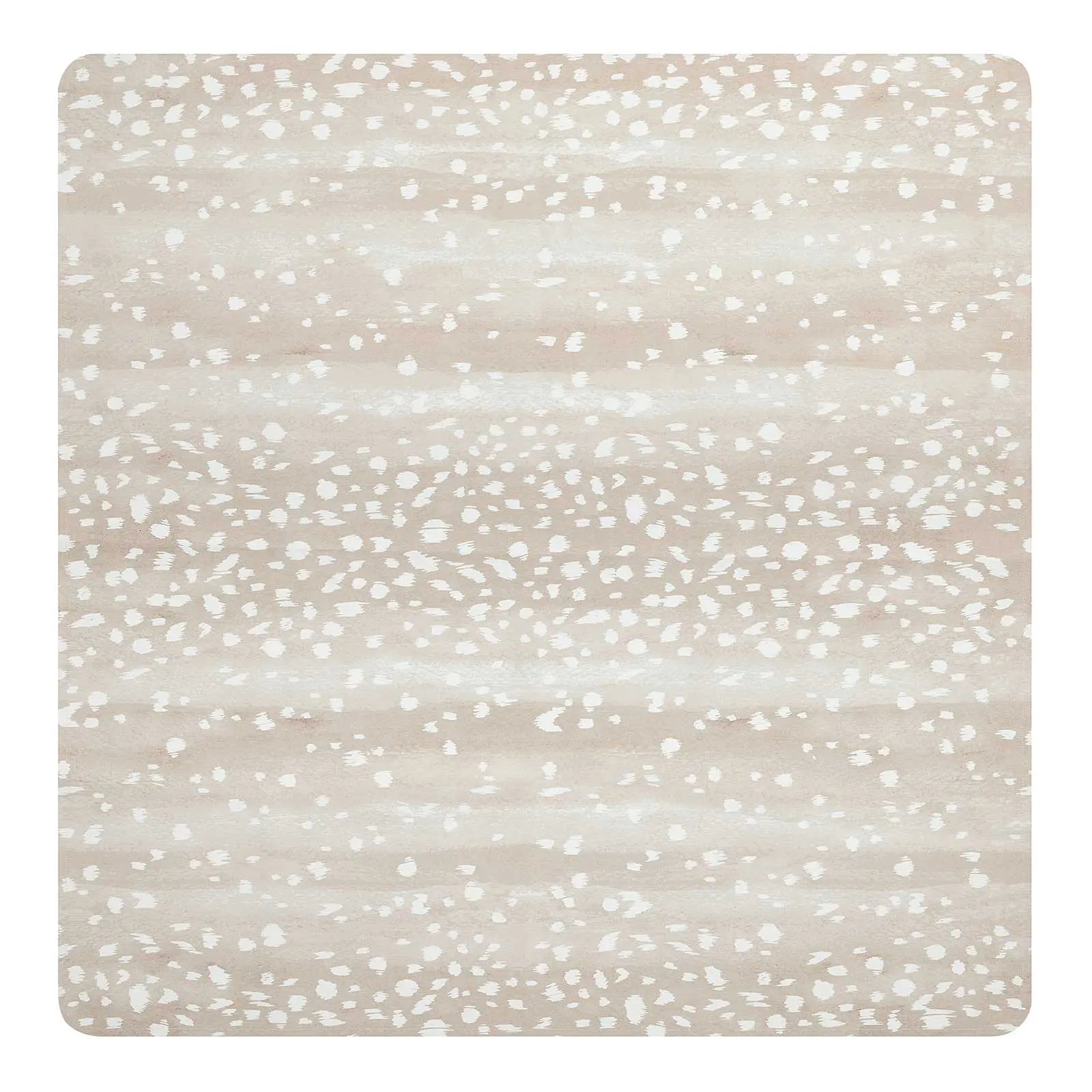Fawn brown and white animal print high chair mat