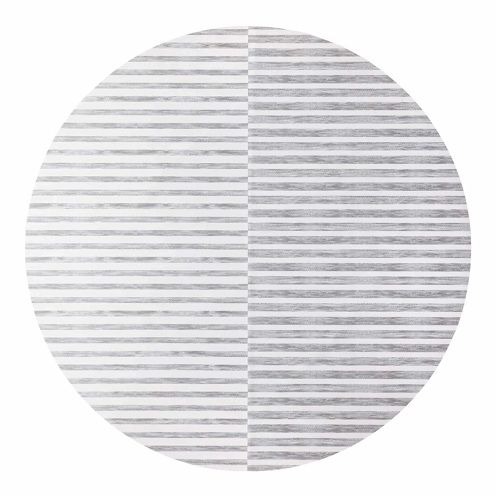 Reese pewter gray and white inverted stripe high chair mat