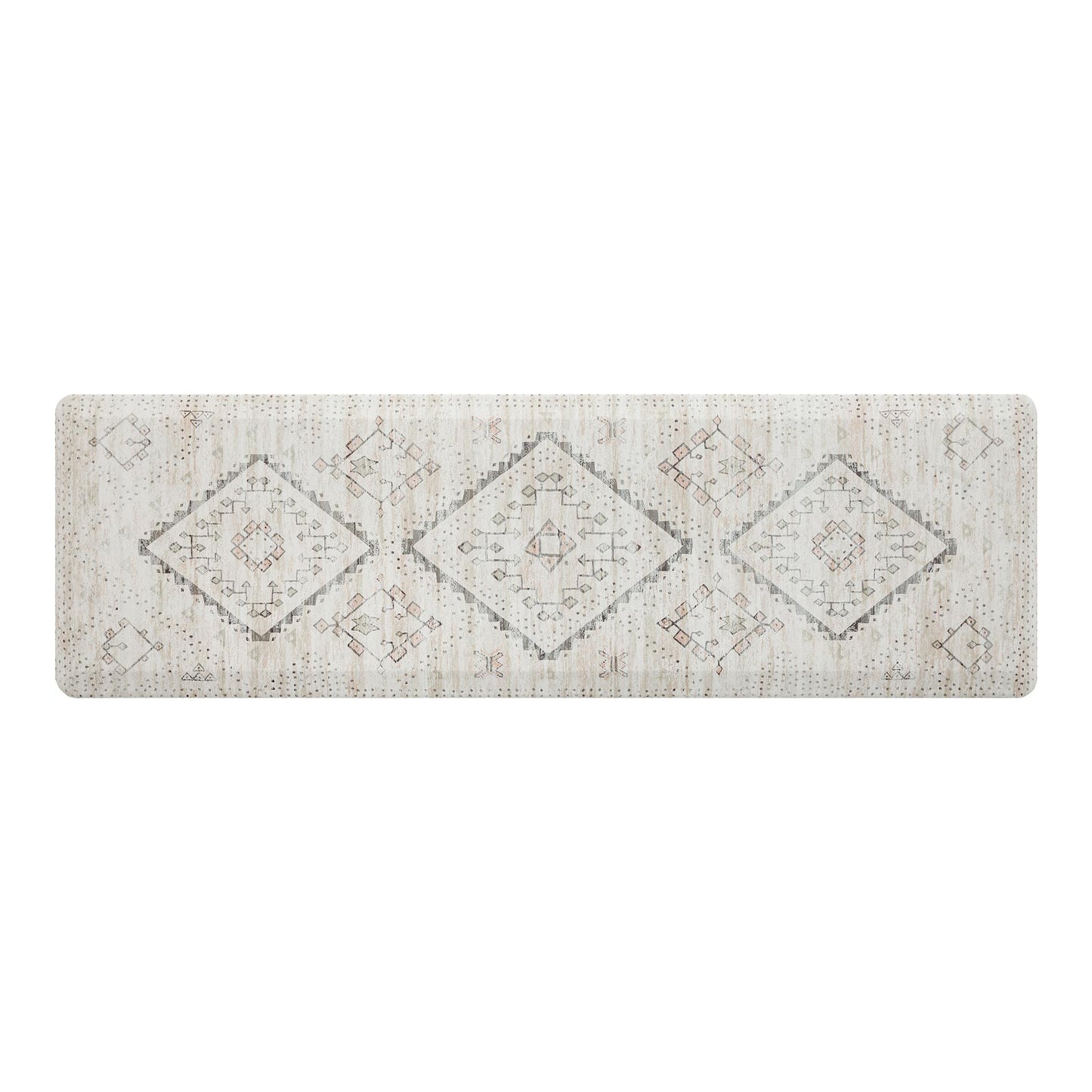 Ula Calico neutral boho print standing mat in size 22x72