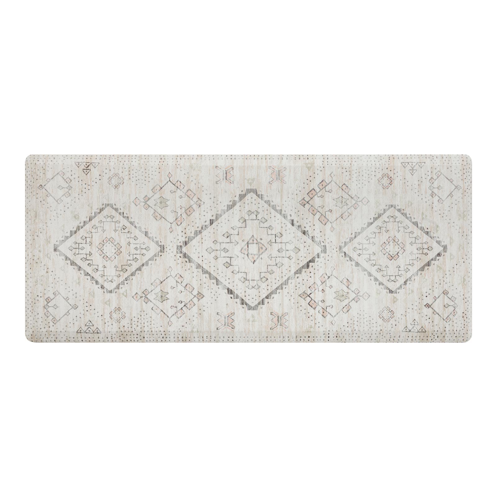 Ula Calico neutral boho print standing mat in size 30x72