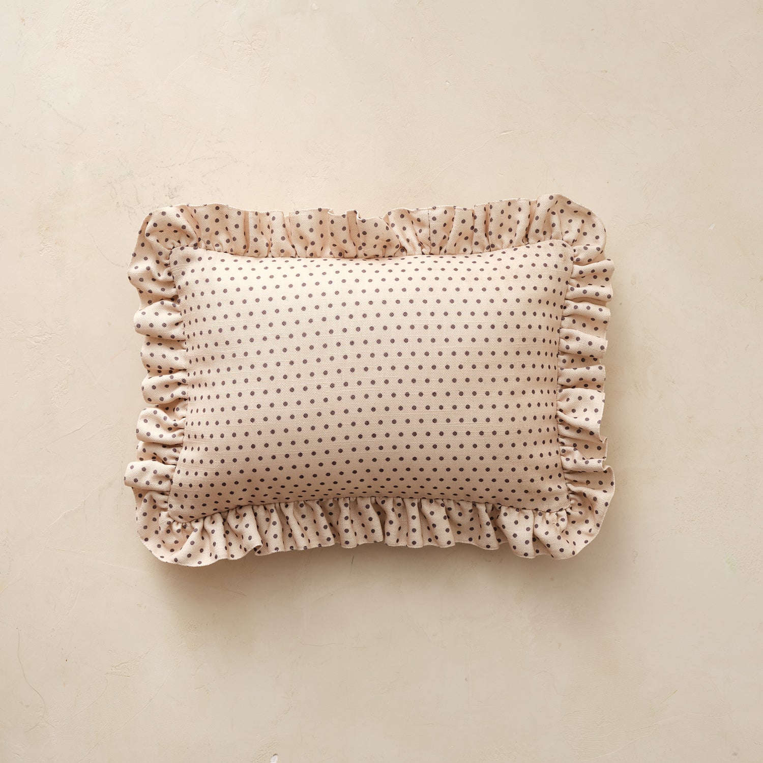 Medium Ruffle Pillow | Swiss Dot