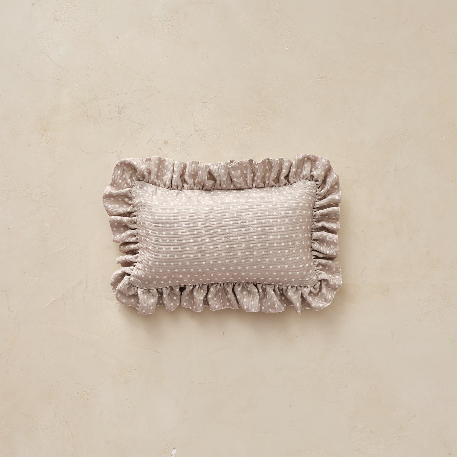 Mini Ruffle Pillow | Swiss Dot