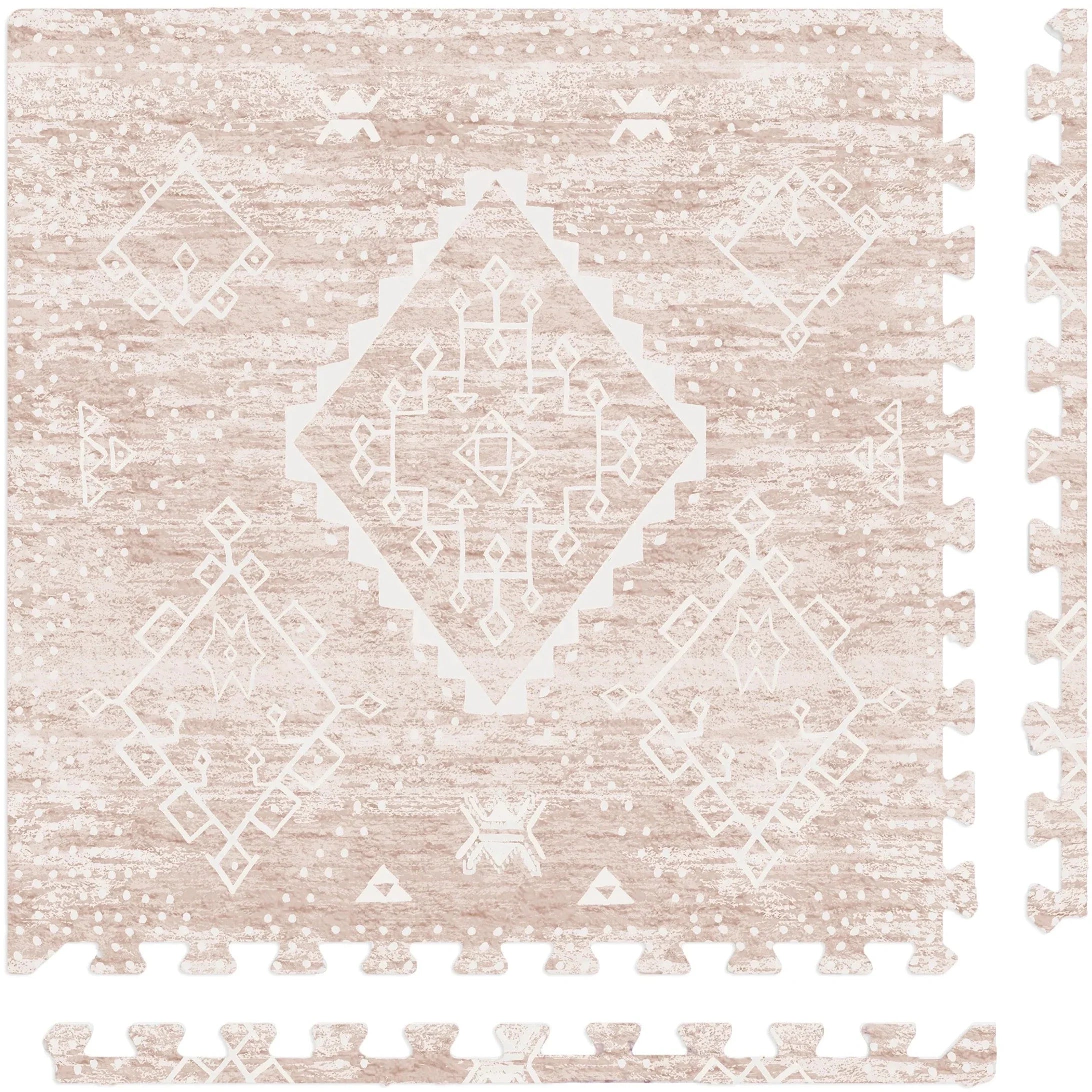 Ula Sienna neutral pink minimal boho pattern play mat tile