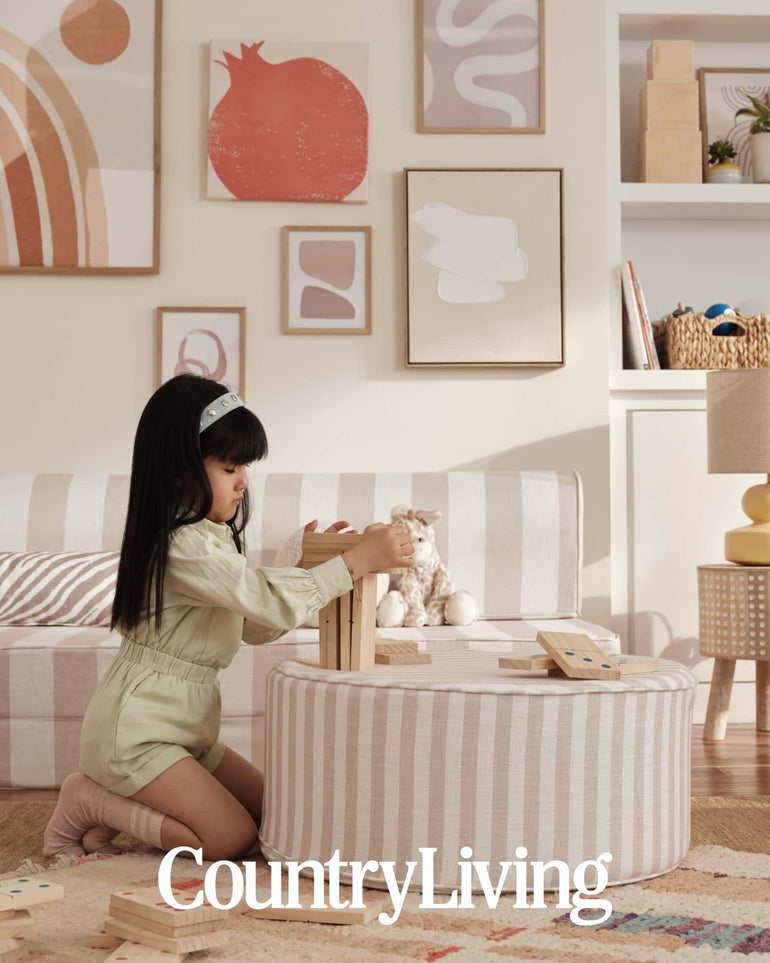 Country Living - Bye, Ugly Playroom Furniture. This Kid's Play Couch Is Fun and Chic