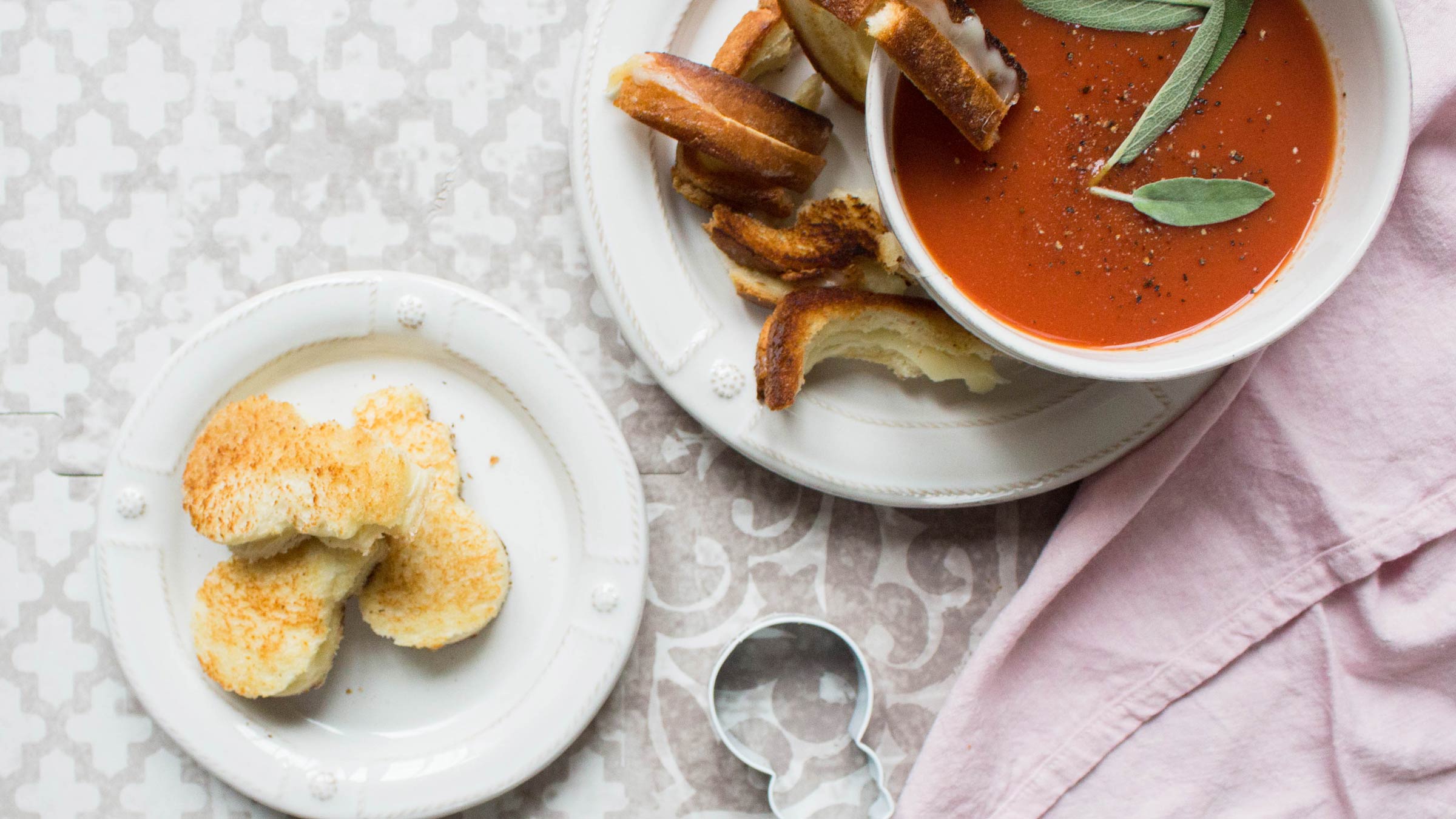 Snowman Grilled Cheese and Tomato Basil Soup with Addie Gundry