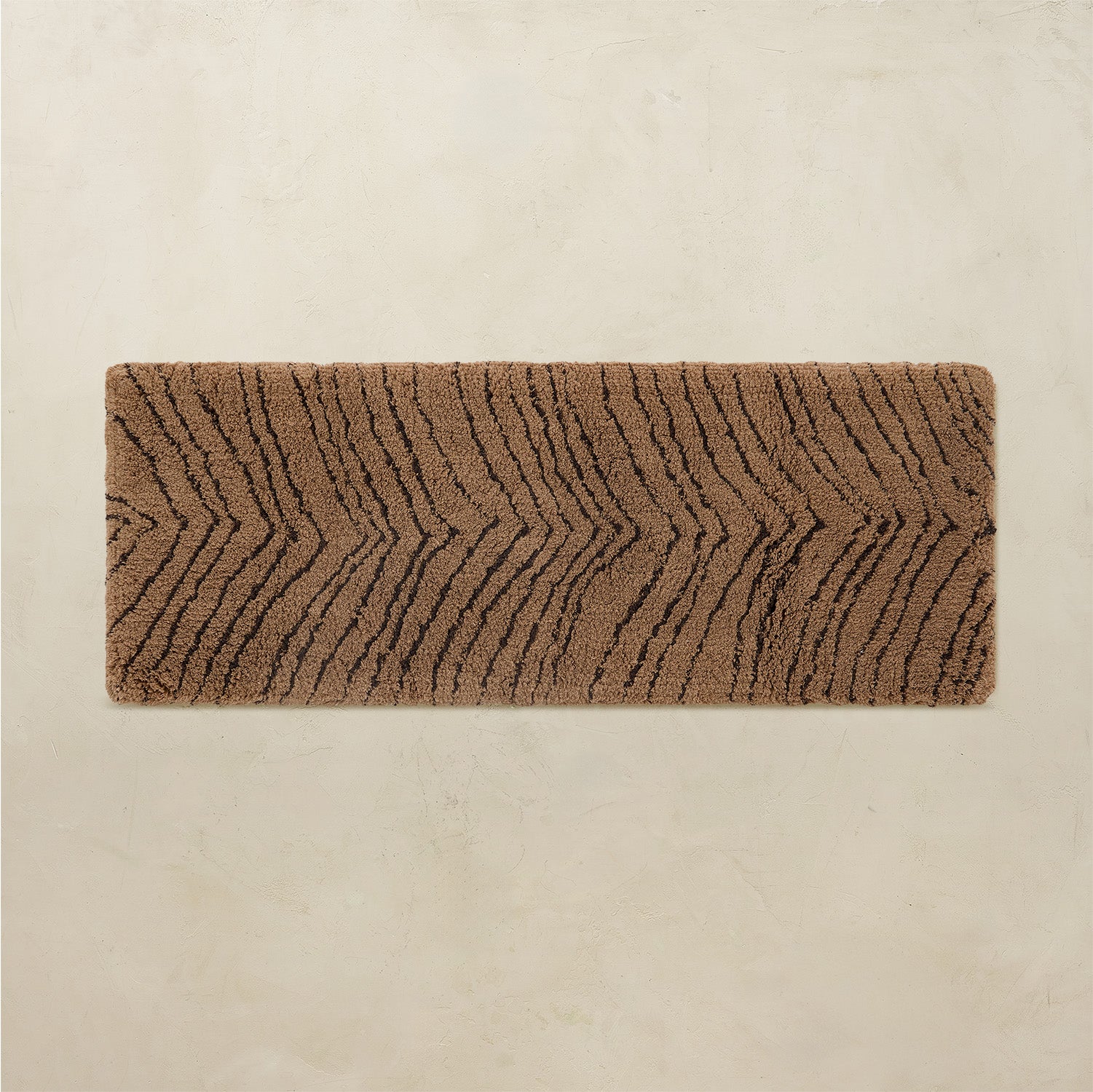 Zelda Bath Mat Zebra Print in Tawny Brown | House of Noa