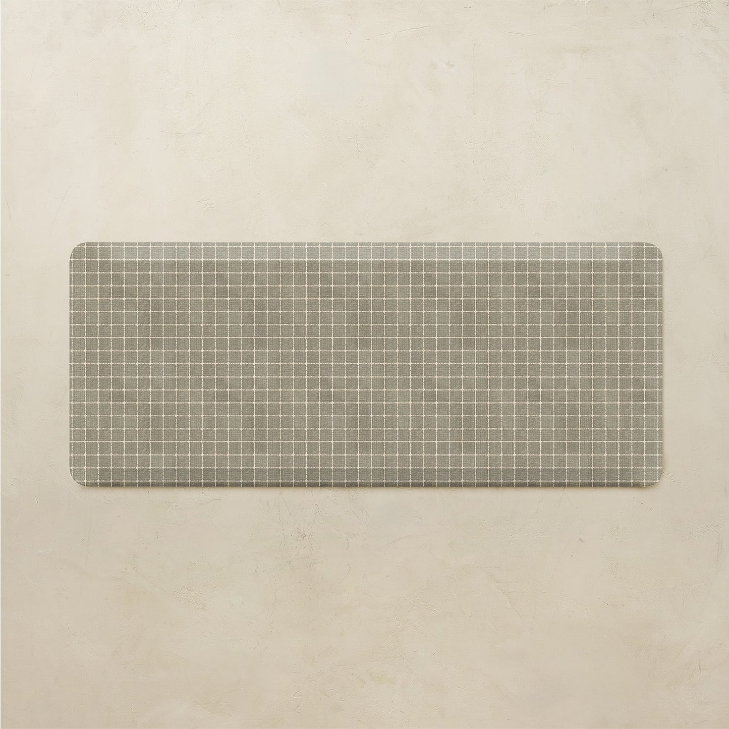 Rectangular metal grid on a beige background