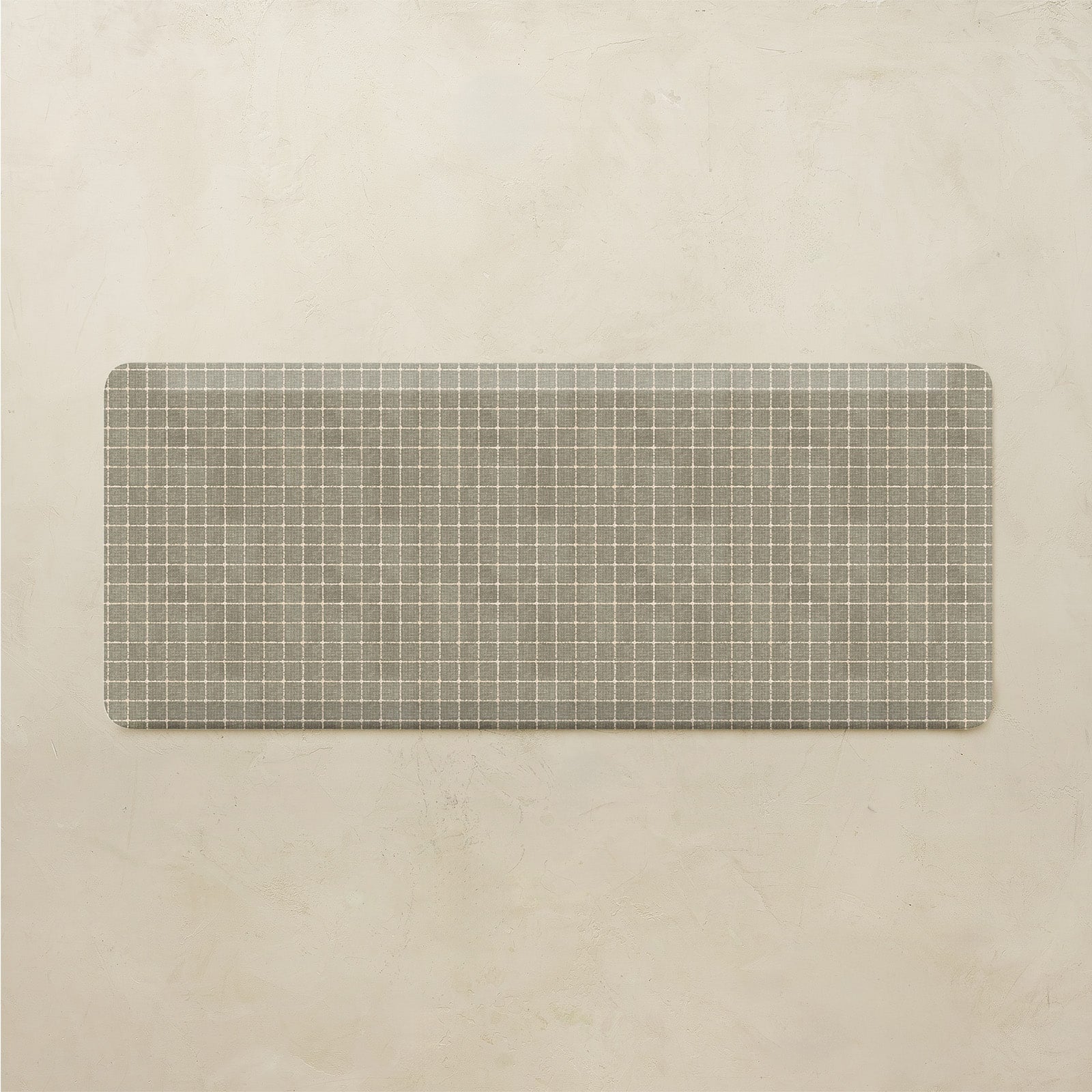 Rectangular metal grid on a beige background