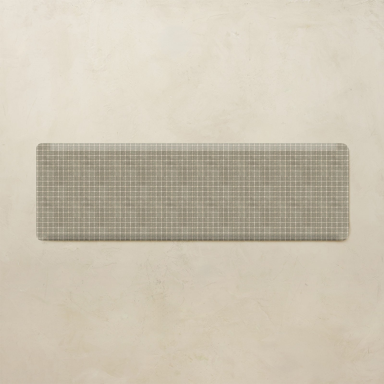 Rectangular metal grid on a beige background