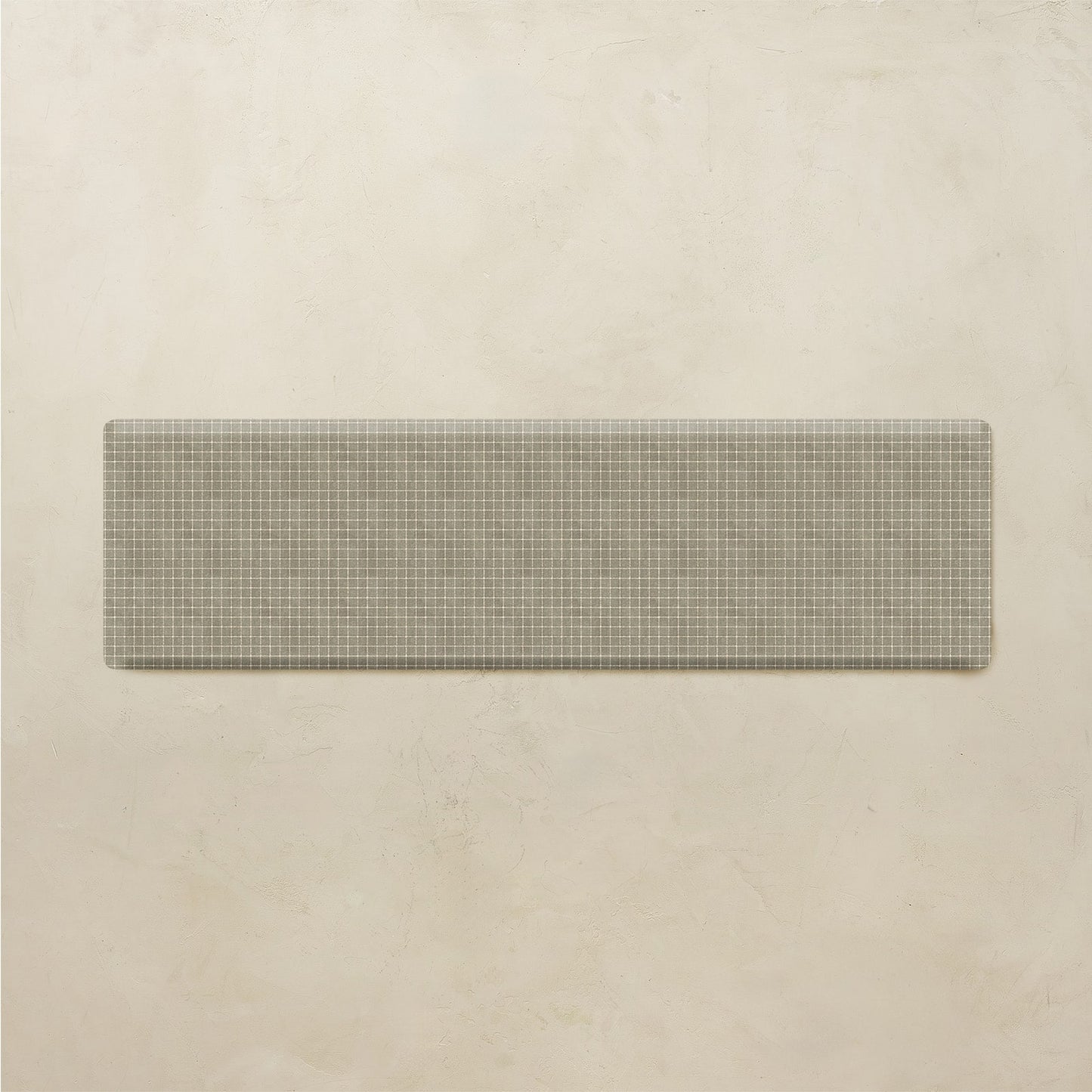 Rectangular metal grid on a beige background