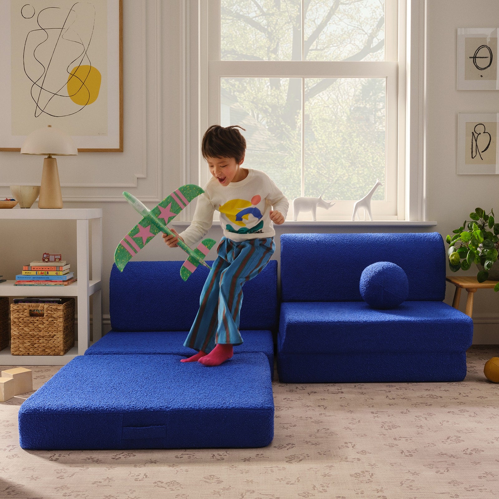 Blue Modular Couch | Boucle | House of Noa
