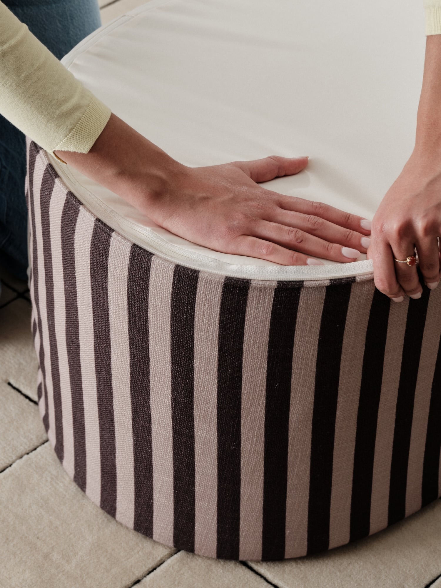 Blue Floral Ottoman | Kit | House of Noa