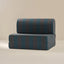 Striped modular sofa on a beige background