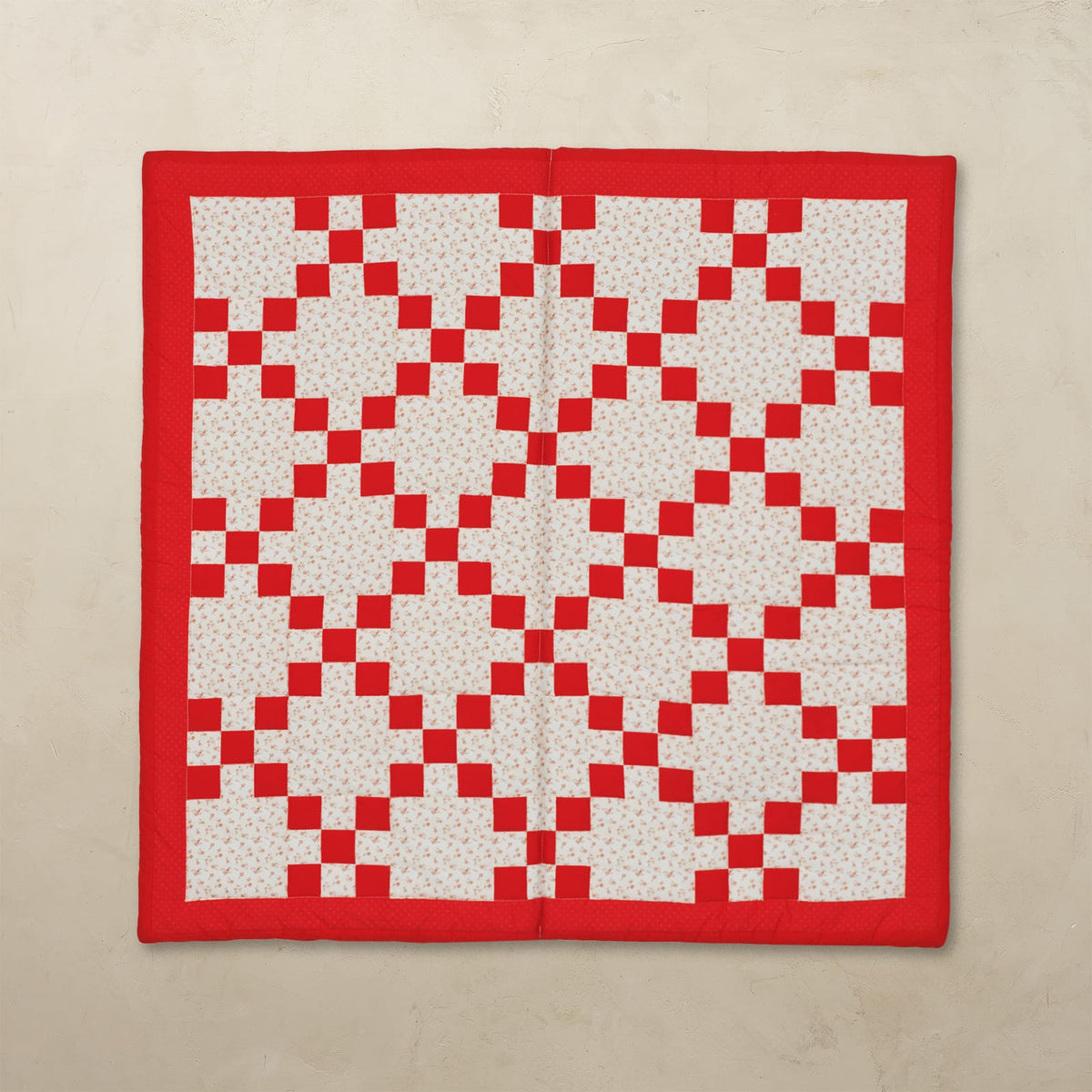 Quilted Mat | Irish Chain - Scarlet