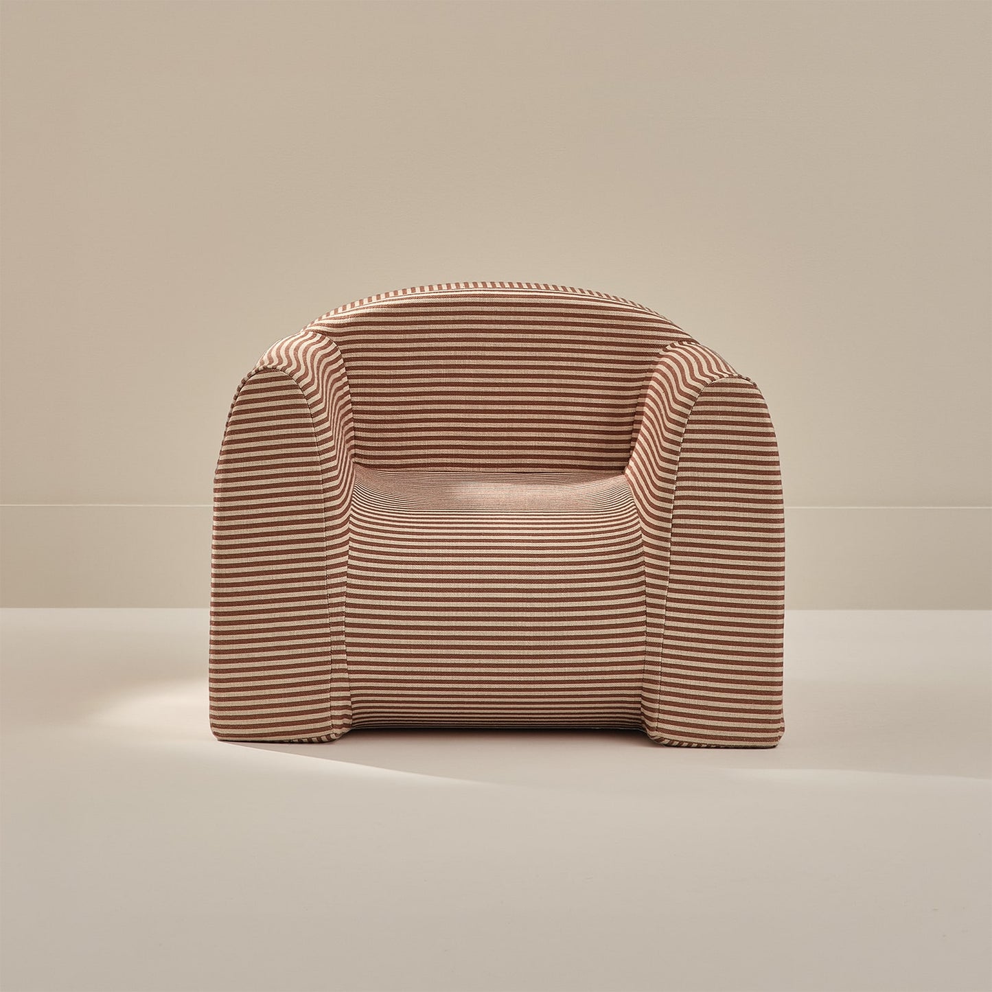 Striped play chair on a neutral background