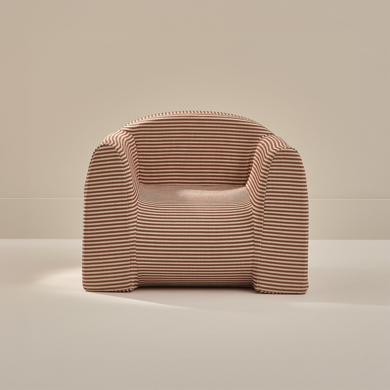 Striped play chair on a neutral background