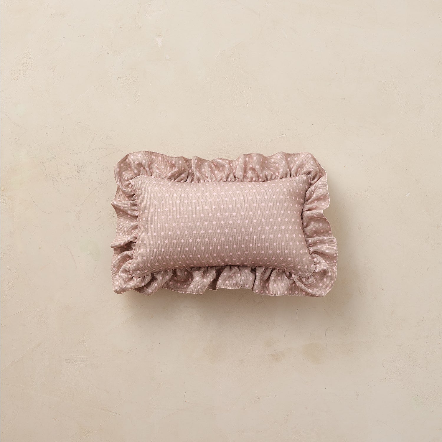 Mini Ruffle Pillow | Swiss Dot