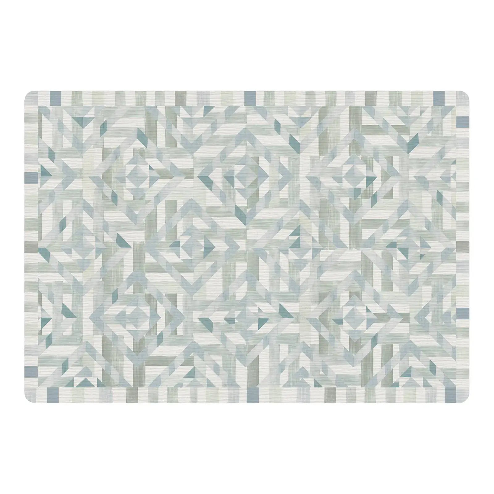 Freya eucalyptus blue and sage green quilt print portable play mat