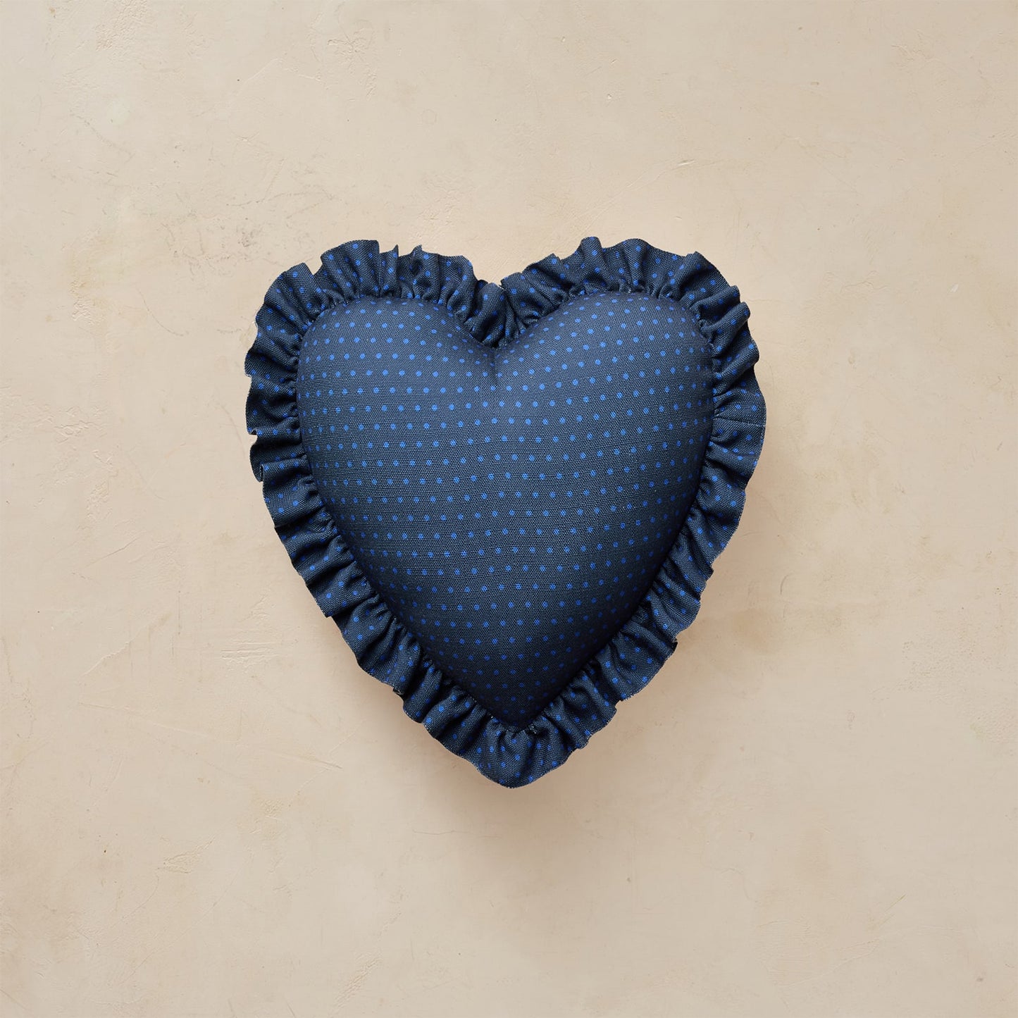 Heart Ruffle Pillow | Swiss Dot