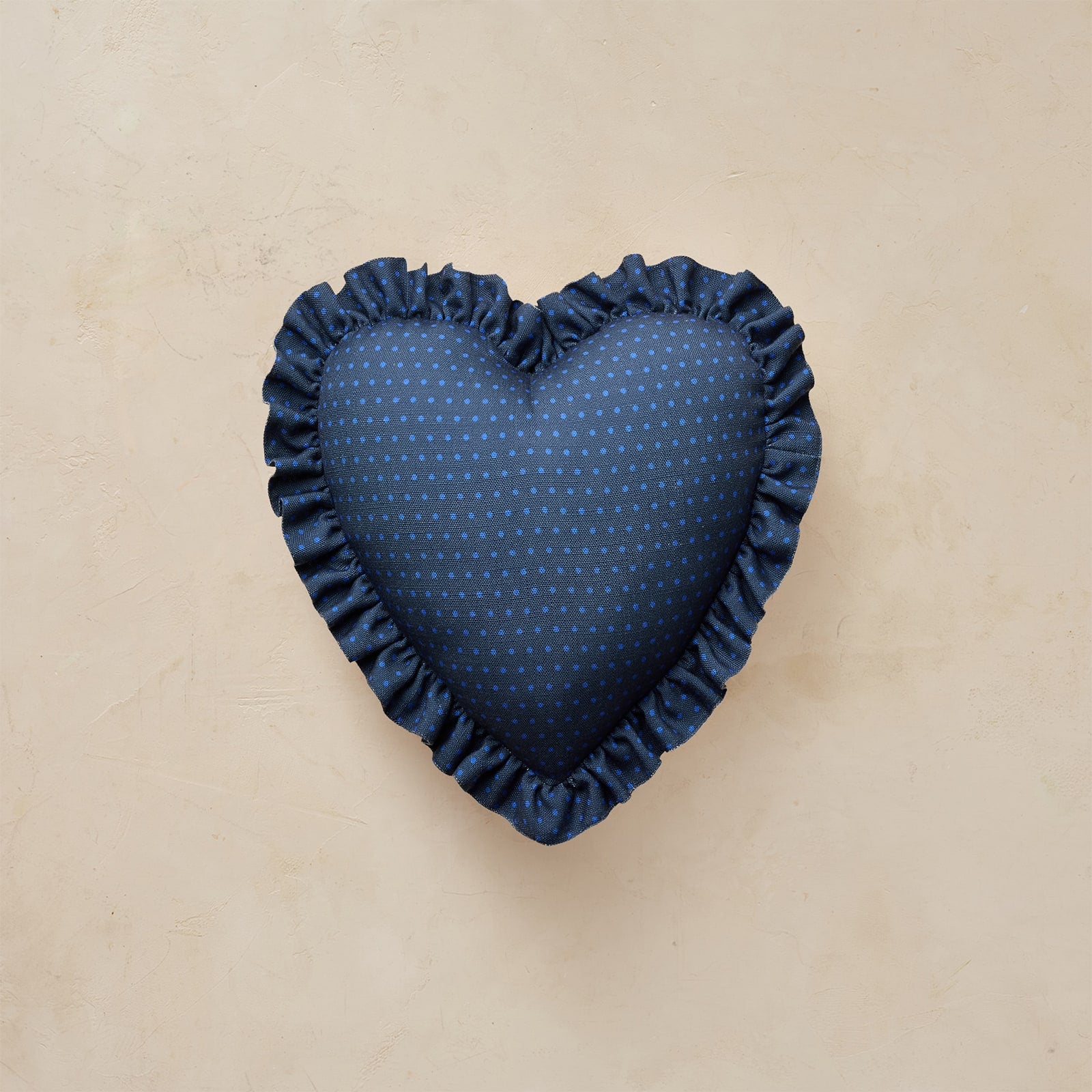 Heart Ruffle Pillow | Swiss Dot