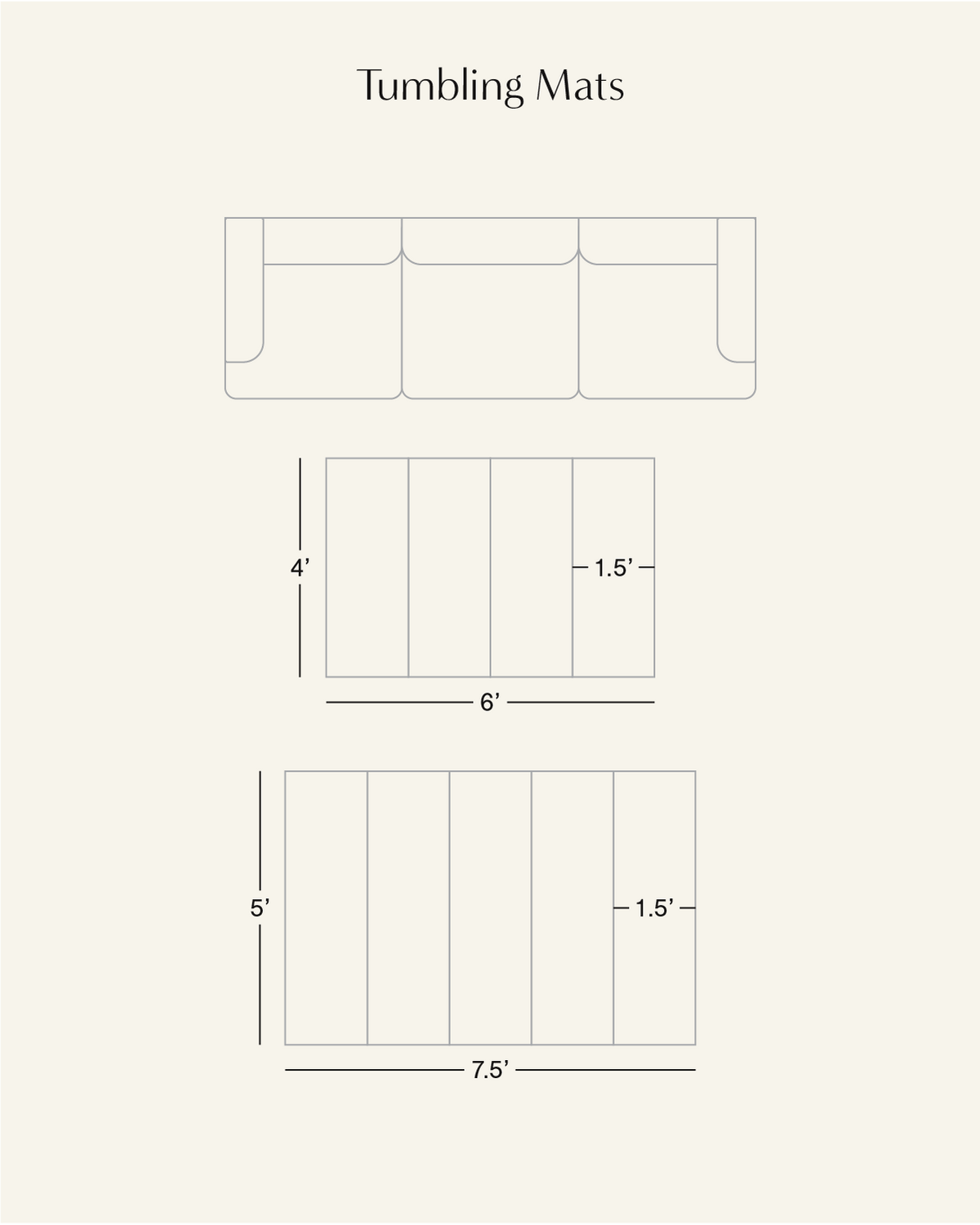 Size Guide - Tumbling Mat | Devon