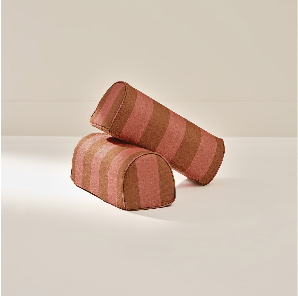 Wool Arm Rests Red Striped Armrests (Set of 2) | Harlan in Sahara | House of Noa