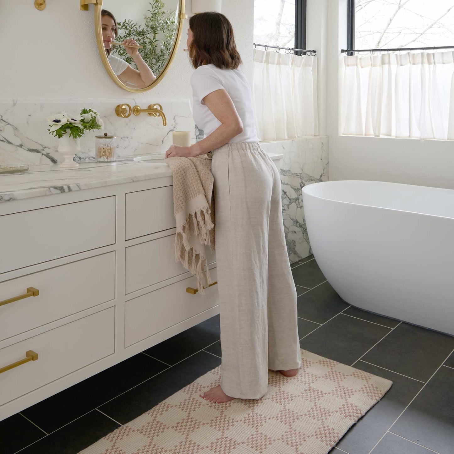 Comfy Bath Mat | Checks