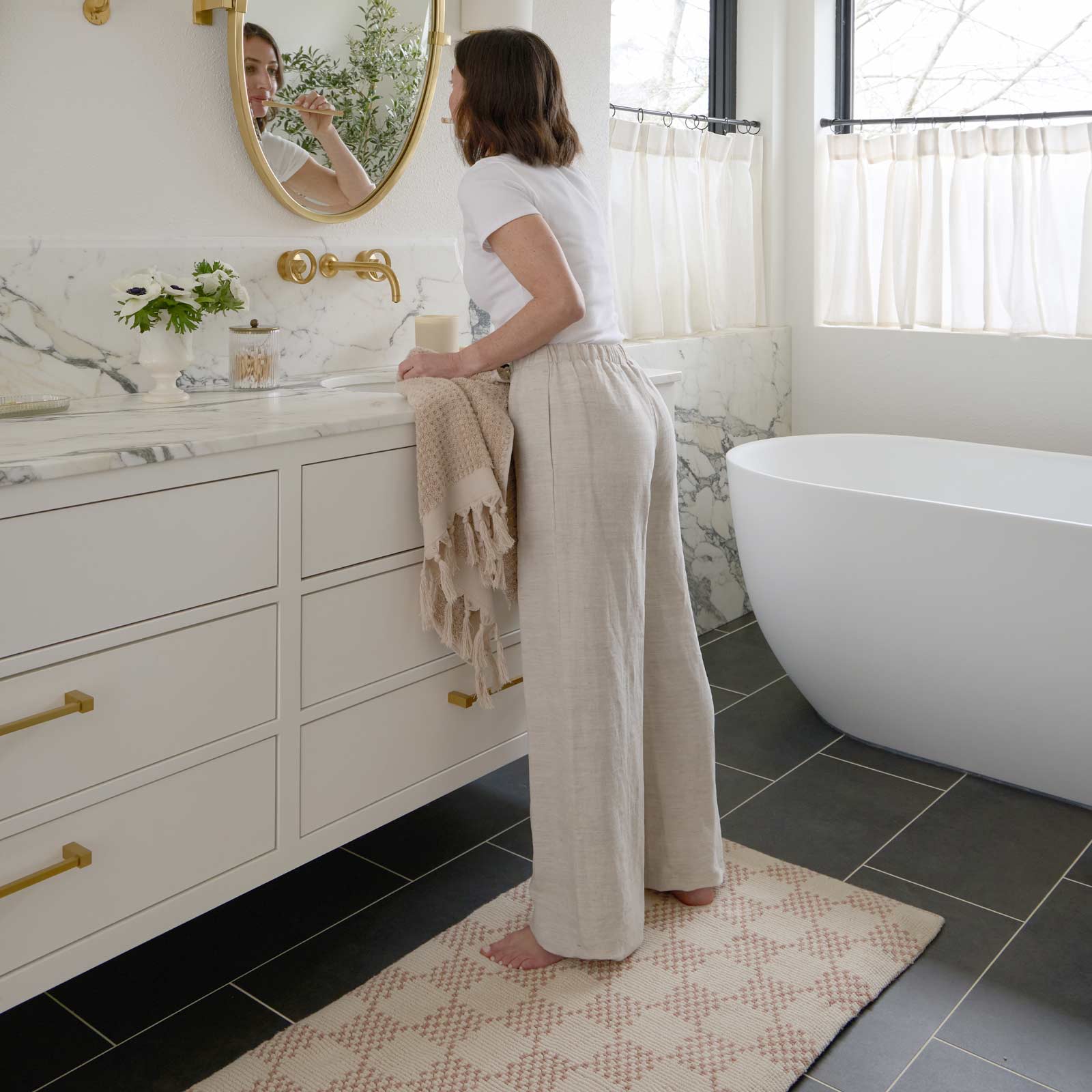 Comfy Bath Mat | Checks