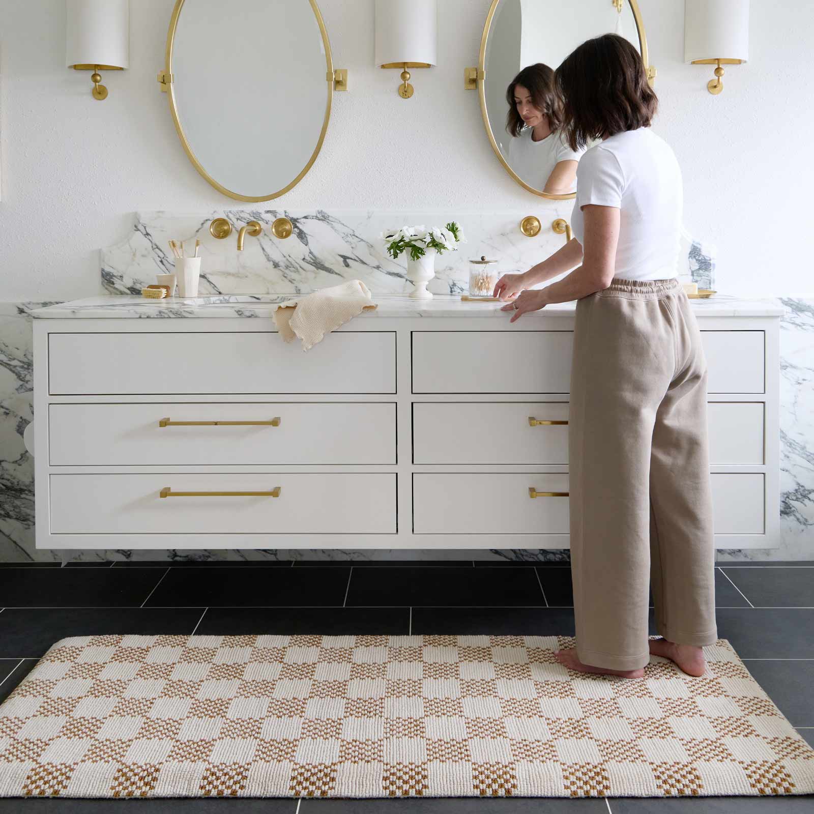 Comfy Bath Mat | Checks