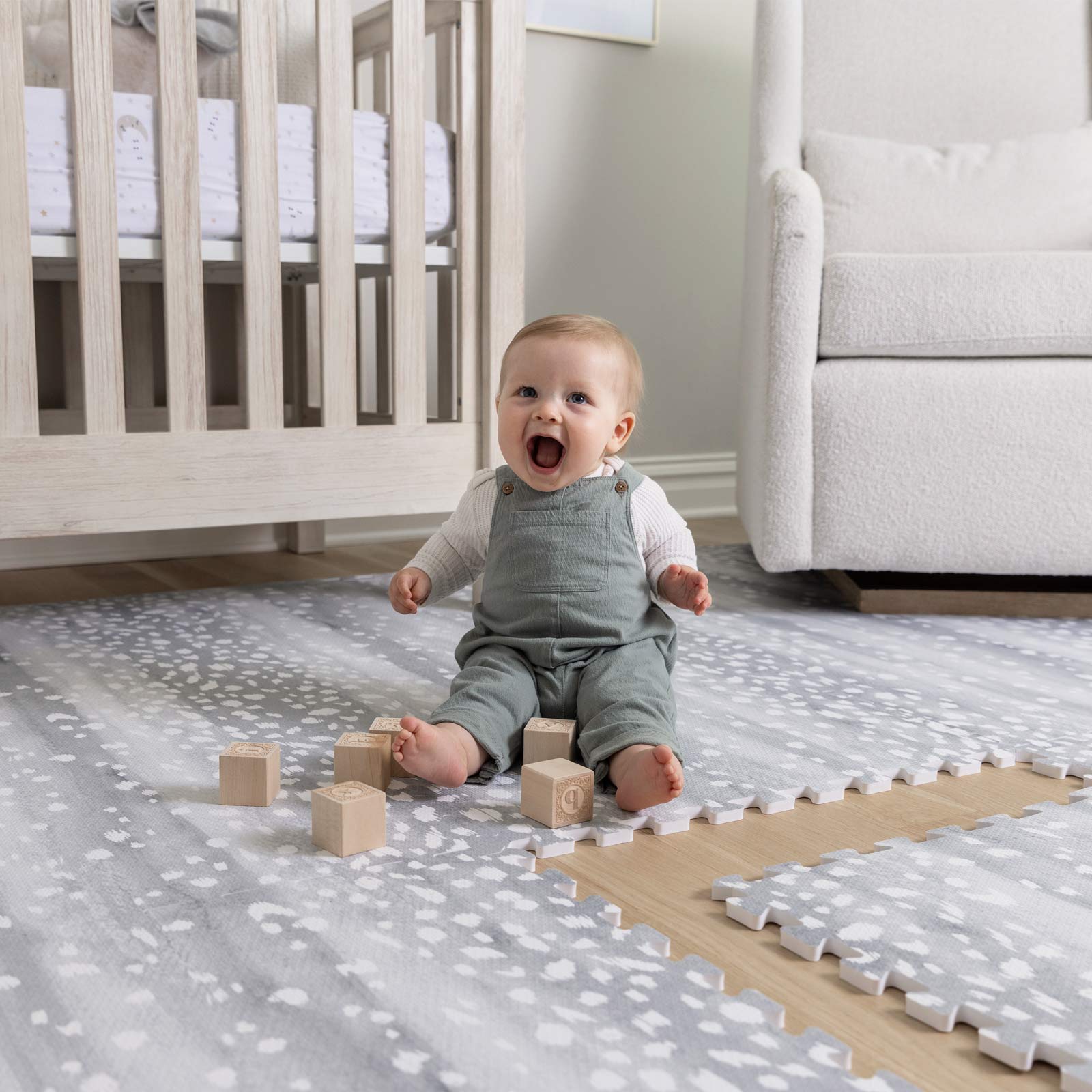 
Exceeds Safety Standards
Safe For Baby
Our play mats are made of premium-quality, non-toxic EVA foam and printed top film layer and are rigorously tested to meet and exceed the US Safety Standard and EU Toy Directive requirements.
