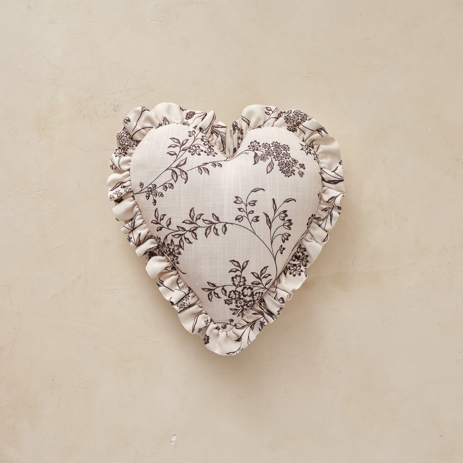 House of Noa Heart Ruffle Pillow