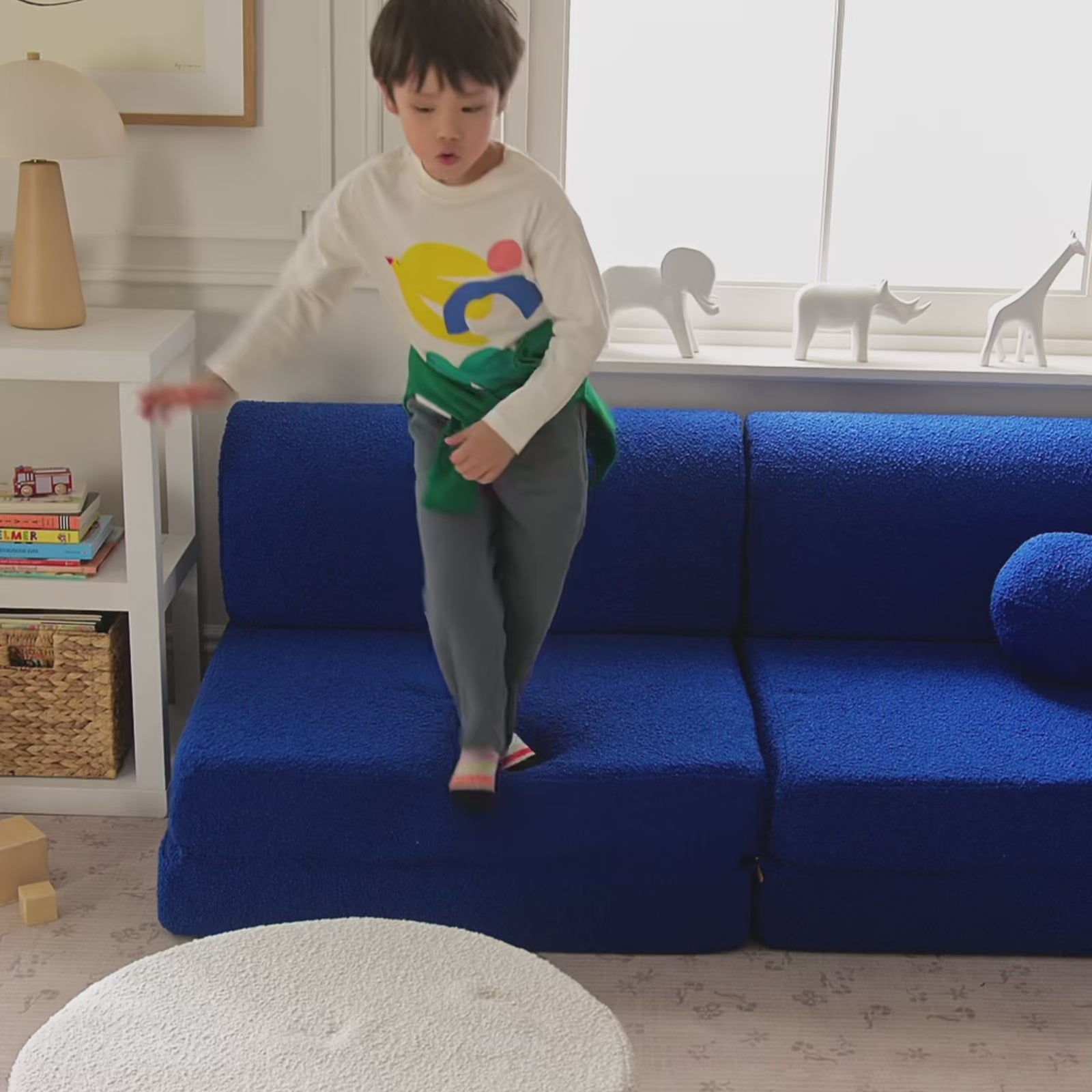 Blue Modular Couch | Boucle | House of Noa