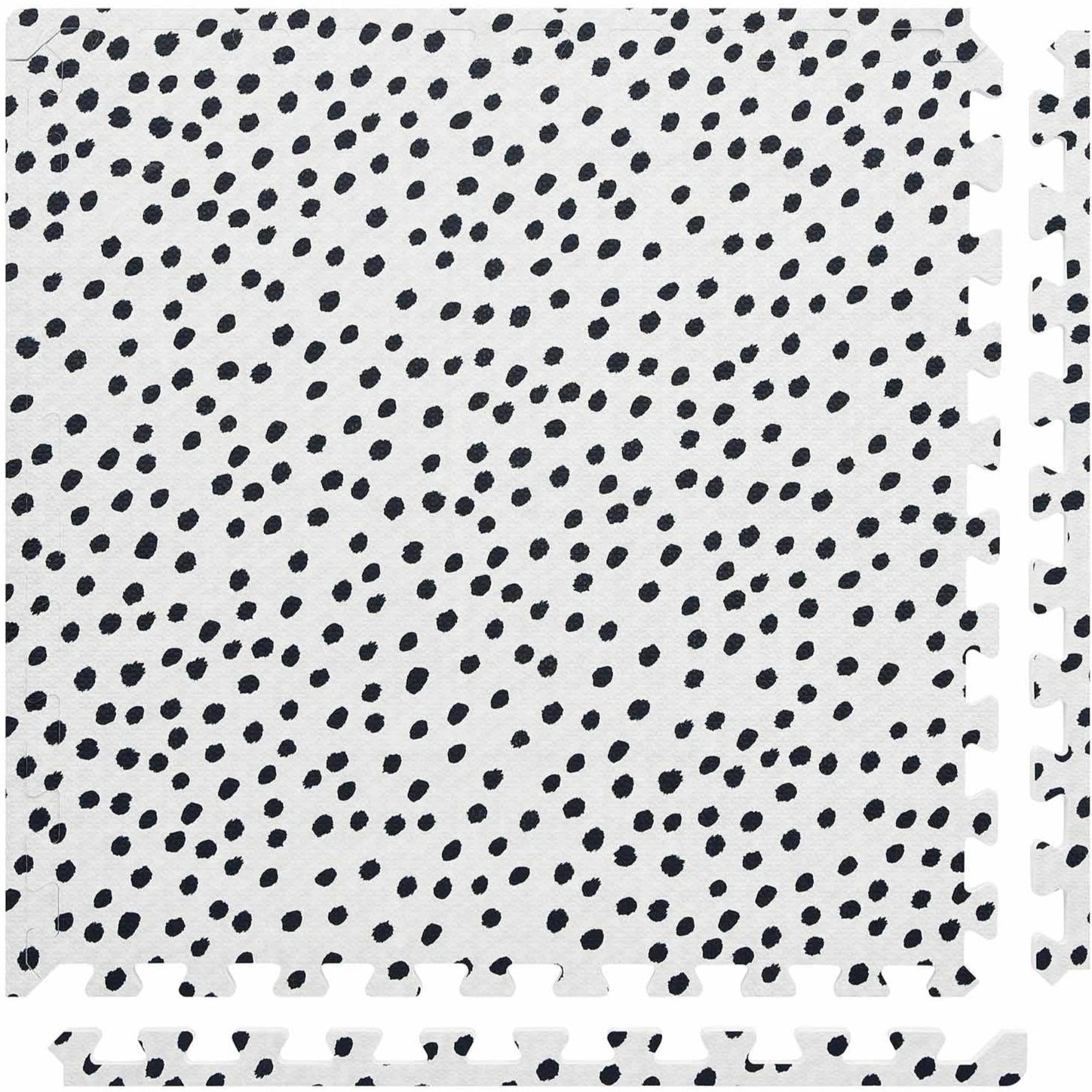 Apollo Pepper black and white spot pattern play mat tile