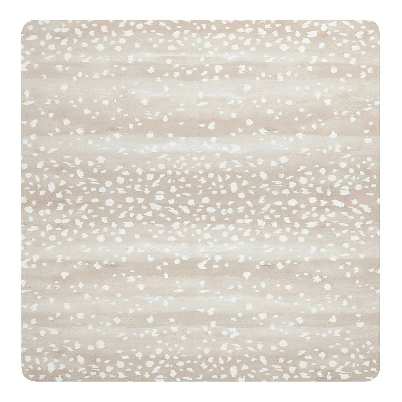 Fawn brown and white animal print high chair mat