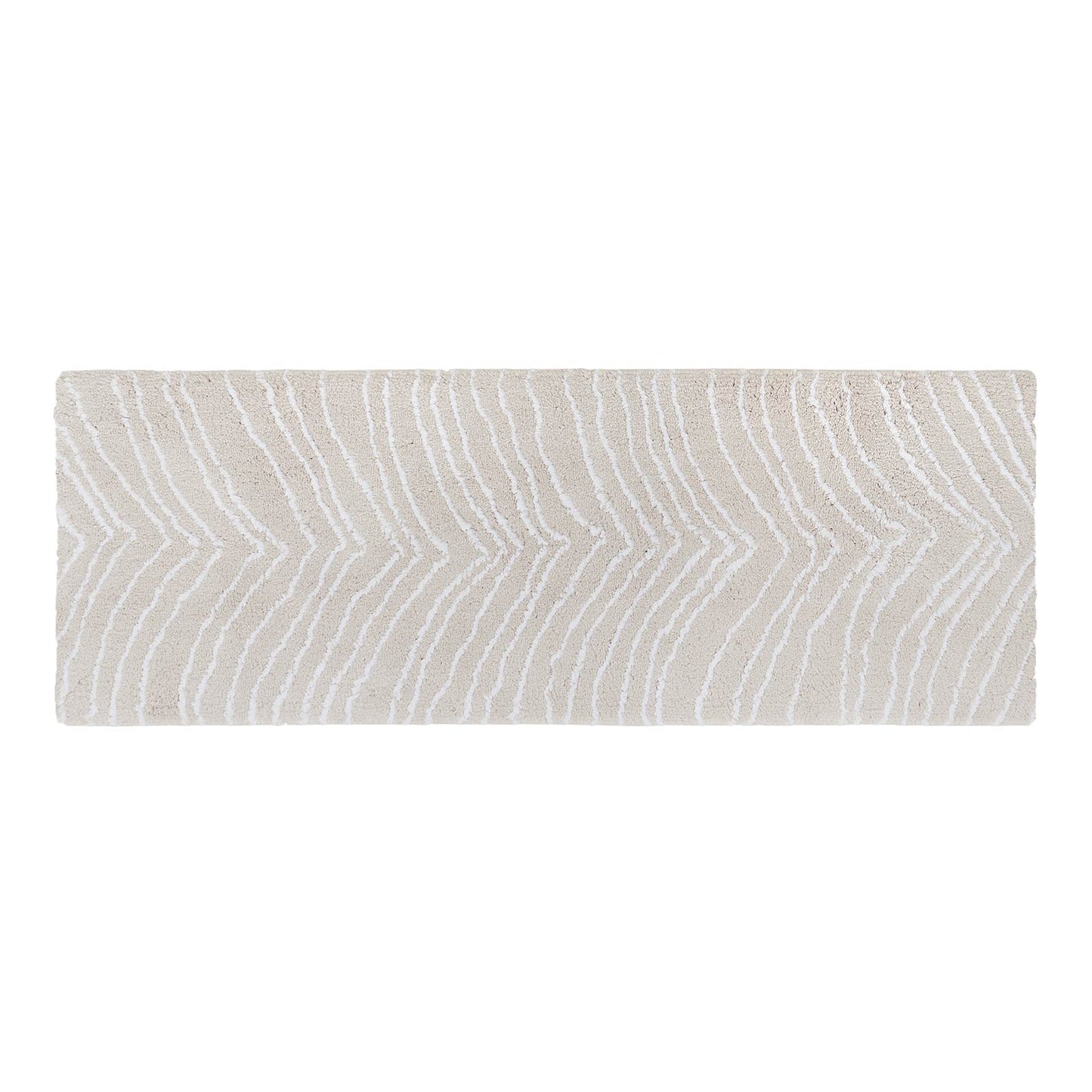 Zelda shell neutral zebra print bath mat in size 21x58
