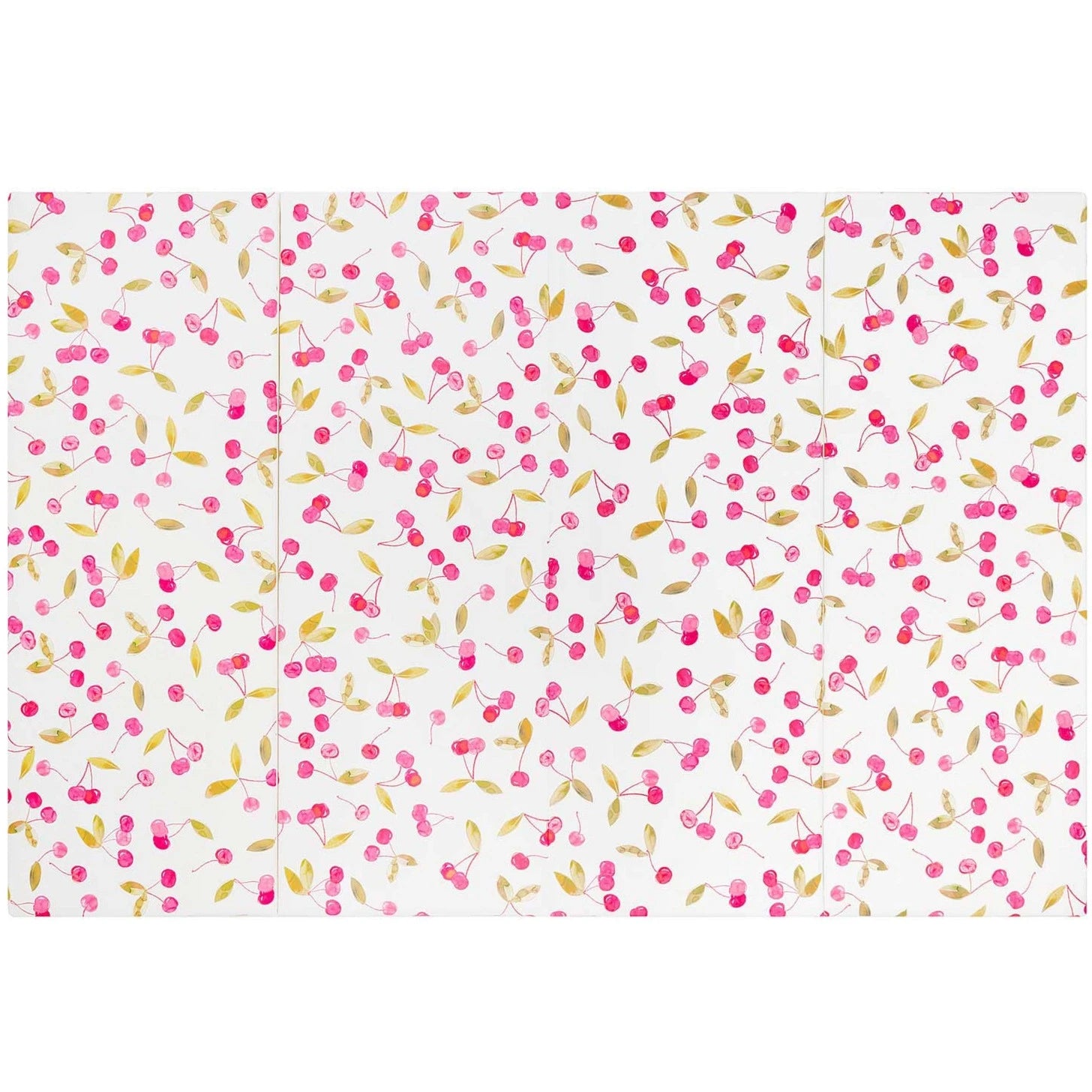 Lulu red and green Cherry print tumbling mat shown in size 4x6