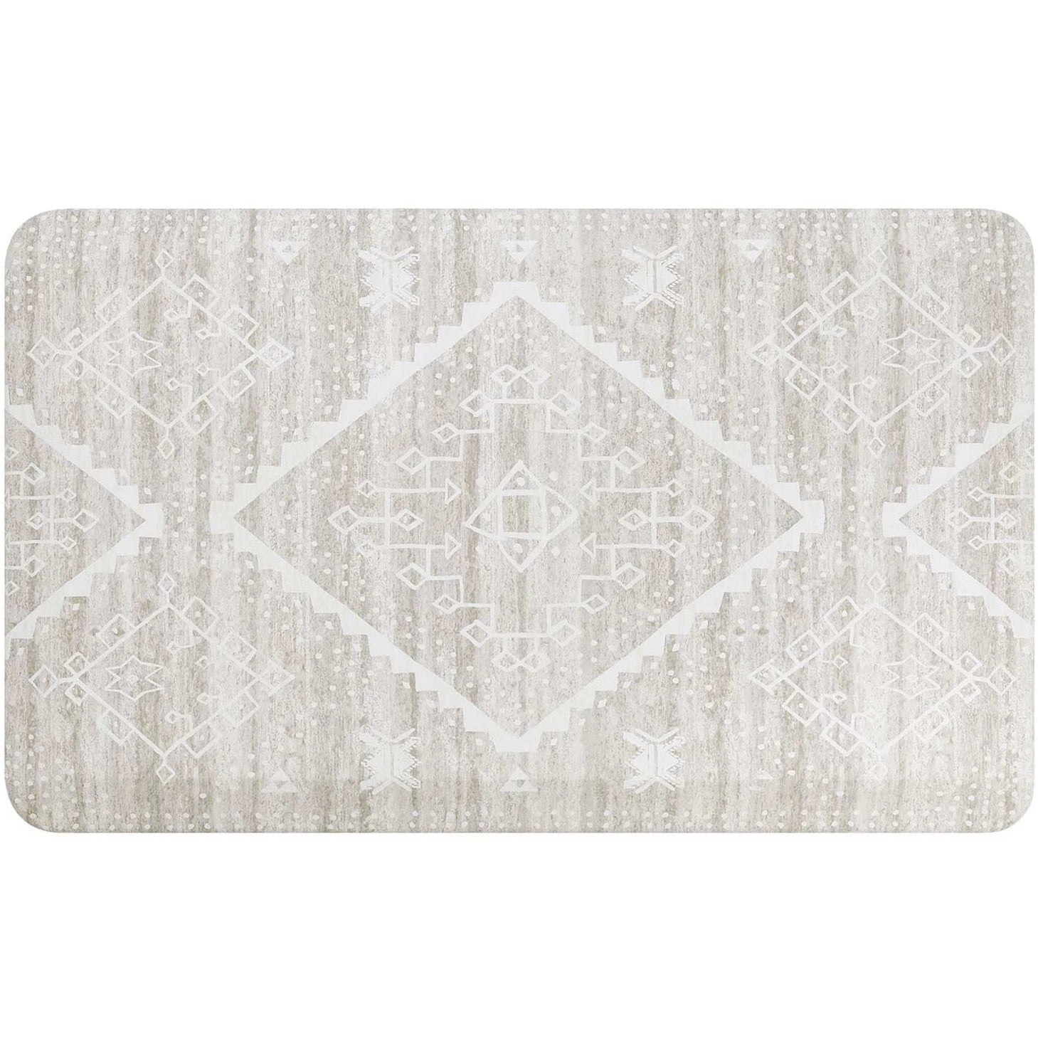 Ula driftwood neutral boho print standing mat in size 22x36