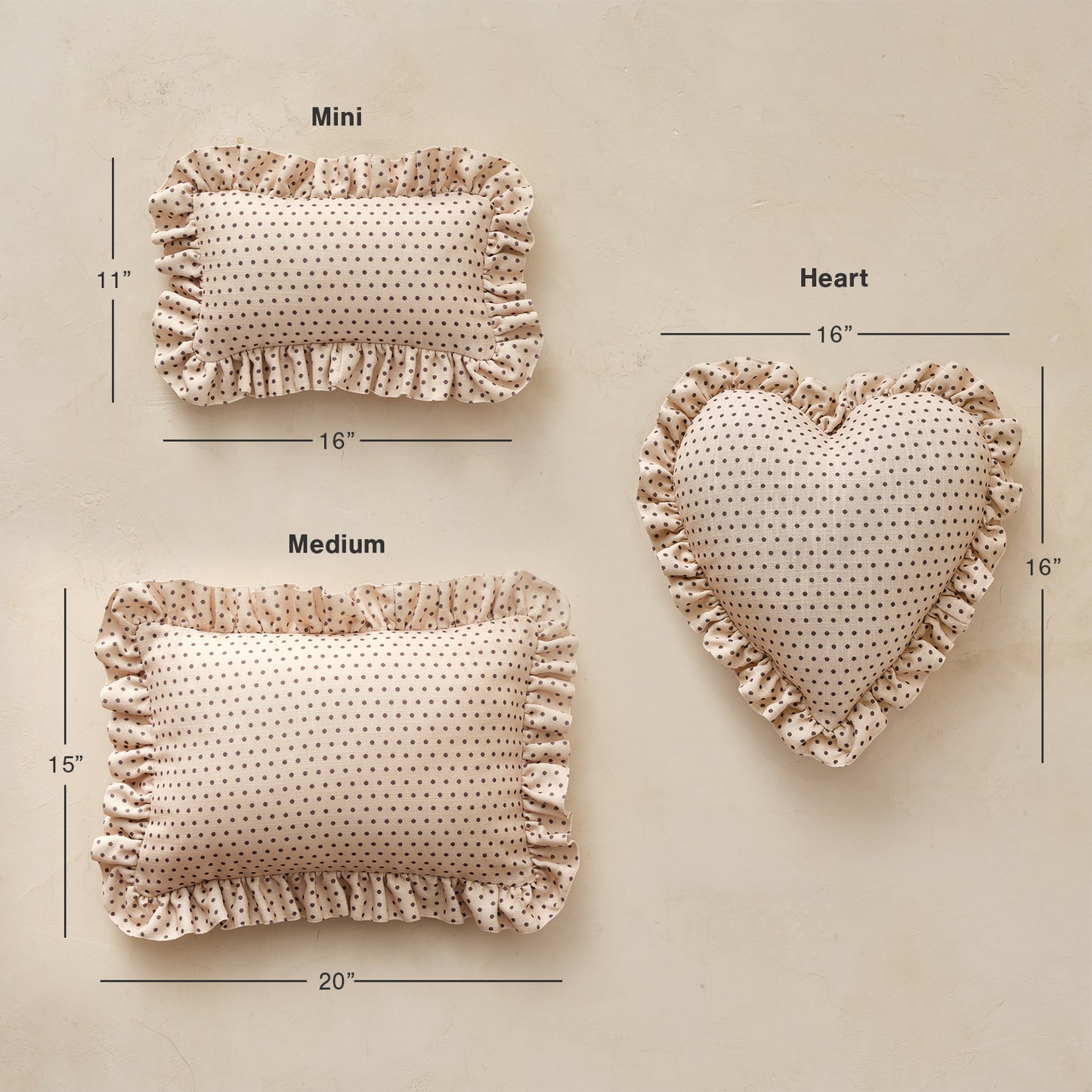Heart Ruffle Pillow | Kit
