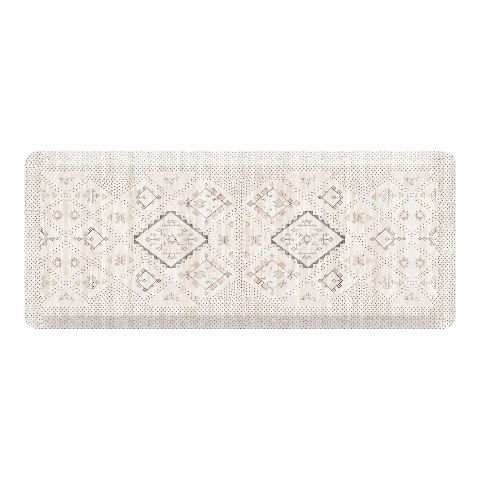Ula Oat neutral boho kitchen mat in size 22x54