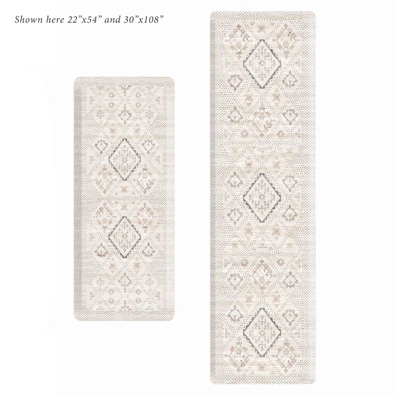 Oat Neutral Beige Minimal Boho Pattern Standing Mat in size 20x48 and 30x108