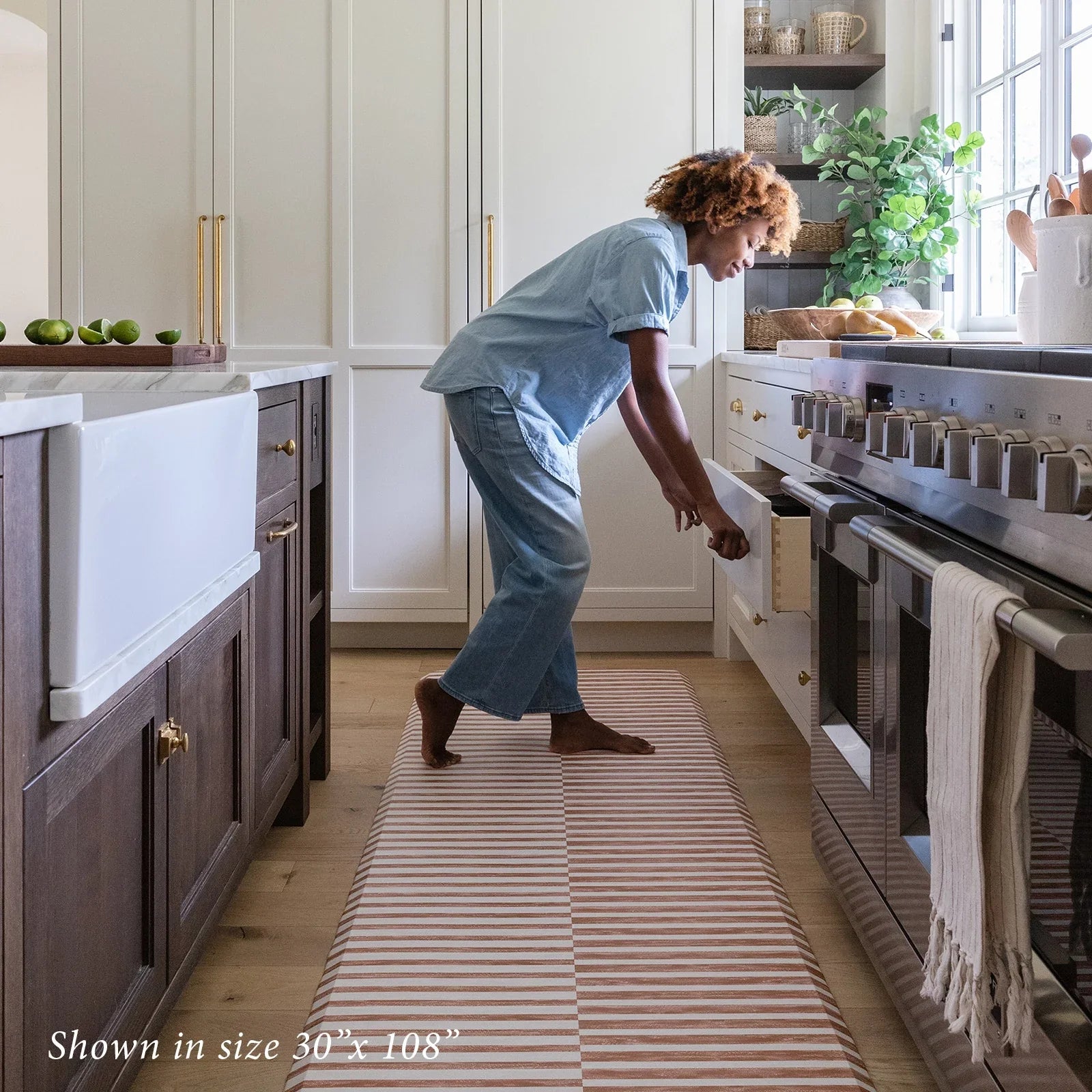 Rugshop Kitchen Durable Anti Fatigue Standing Mat 18 x 47 Blue