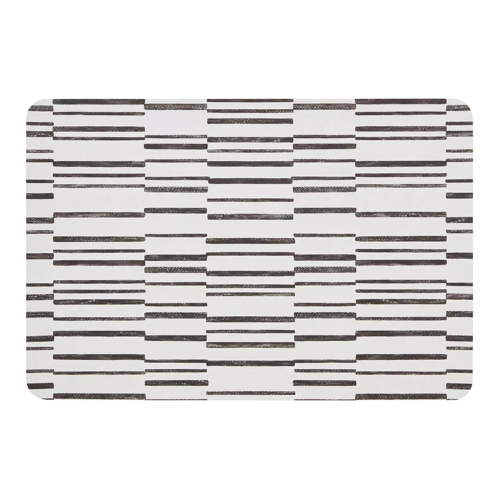 Nara Black and White Striped place mat