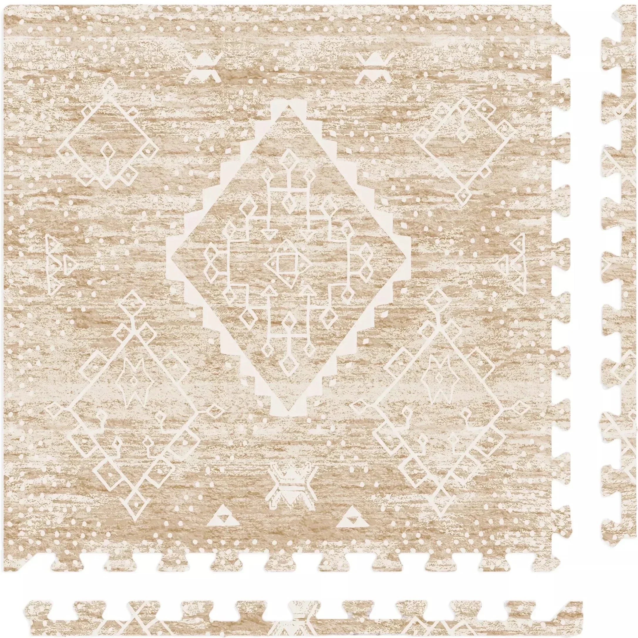 Ula Amber brown minimal boho pattern play mat tile